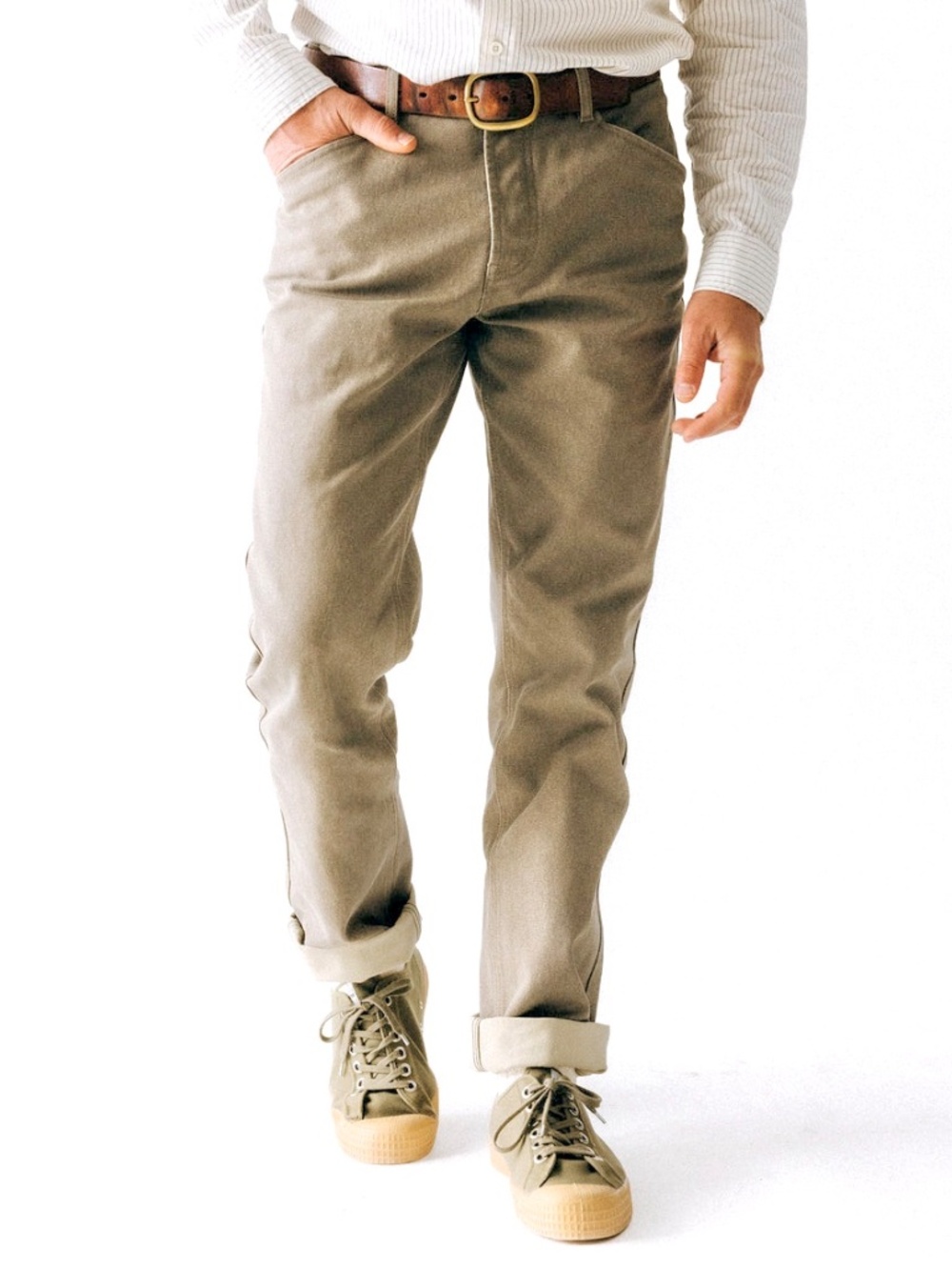 TAYLOR STITCH The Camp Pant in Stone Boss Duck  - 38W x 34.5L